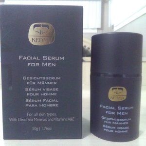 KEDMA FACIAL SERUM FOR MEN-DEAD SEA MINERALS&VITAMINS A&E-1.76oz/50ml-NEW-SEALED